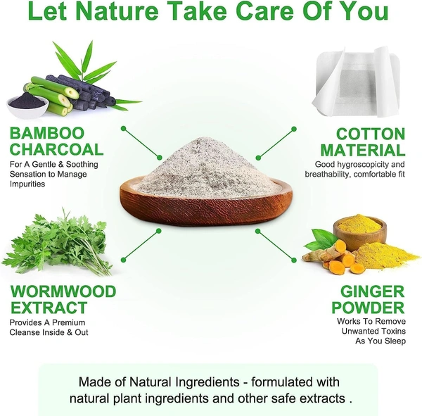 body detox foot patches Deep Cleansing Foot Patch Natural Bamboo Vinegar Ginger Powder Foot Pad for Foot Care foot patch for detoxification Relieve Stress Pain Relief and Remove Dampness detox foot patches (10)