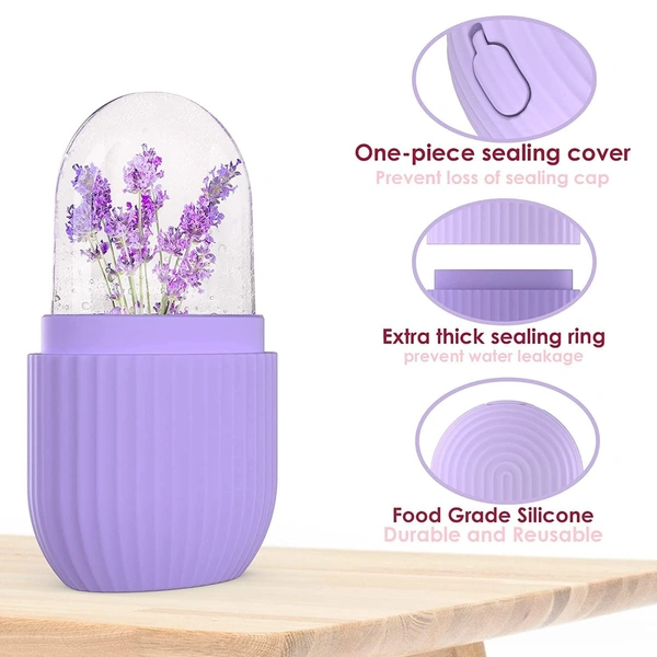 Ice Roller for Face | Ice Roller for Face Massager | Face Ice Roller for Men & Women | Ice Cube Roller for Glowing Skin & Puffy Eyes | Reusable & Unbreakable