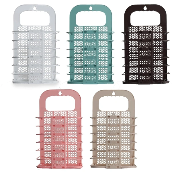 Laundry Hamper Bag for Bathroom, Bedroom, Kitchen, Home, Office | Wall Mounted Bathroom Hanging Foldable 2 Piece of Laundry storage Basket for Dirty Clothes