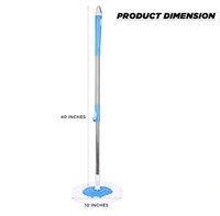 42-inch Mop Stick Adjustable Rapid-Change Handle Ideal for Industrial Household Floor Cleaning with 10-inch Mop Plate (Random Color)