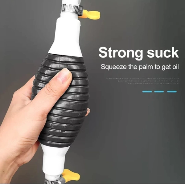 Oil Transfer Pump, Fuel Transfer Pump Kit, High Flow Siphon Hand Oil Pump, Portable Manual Car Fuel Pump for Petrol Diesel Oil Liquid Water Fish Tank with 2M Syphon Hose