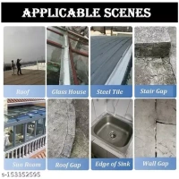 Leakage Repair Waterproof Duct Tape for Pipe & Roof Water Heavy Duty Leaks Solution Aluminum Foil Butyl Rubber Adhesive Sealing for Surface Cracks - Silver, 5 mtrs