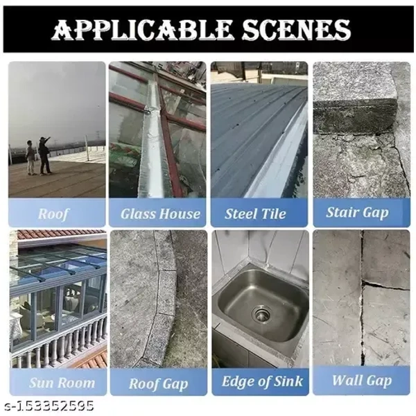 Leakage Repair Waterproof Duct Tape for Pipe & Roof Water Heavy Duty Leaks Solution Aluminum Foil Butyl Rubber Adhesive Sealing for Surface Cracks - Silver, 5 mtrs