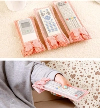 Remote Cover Set of 3 |Bow Knot Remote Cover|Ideal for D2H,DTH Remote & Air-Conditioner(AC) Remote|Fabric Remote Control Case Keep Remote Dust-Free & Easy to Fit