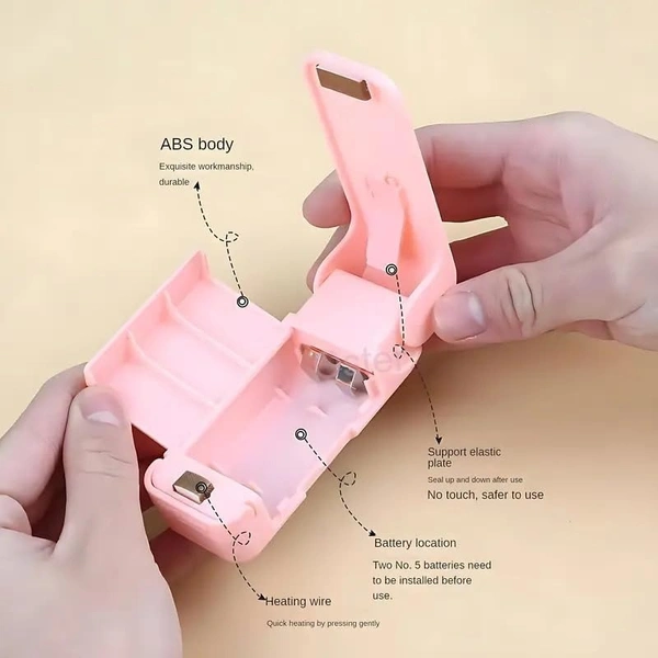 Heat Sealer Mini Sealing Machine for Food Storage Suction Bag, chips, Plastics, Snacks Packages, Packet (single)