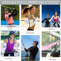 Arm sleeves with UV Protection for Men and Women Outdoor Indoor Sports UPF 50 Arm Cover with Compression & Cooling Effect Summer Hand Gloves