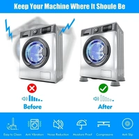 Anti Vibration Pads for Washing Machine with Suction Cup for Washing Machines Fridge Dryer Levelling Feet Anti-Walk, Anti-Skid,Anti-Vibration and Noise Cancellation (4 Pack)