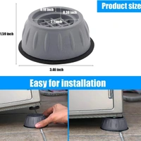 Anti Vibration Pads for Washing Machine with Suction Cup for Washing Machines Fridge Dryer Levelling Feet Anti-Walk, Anti-Skid,Anti-Vibration and Noise Cancellation (4 Pack)