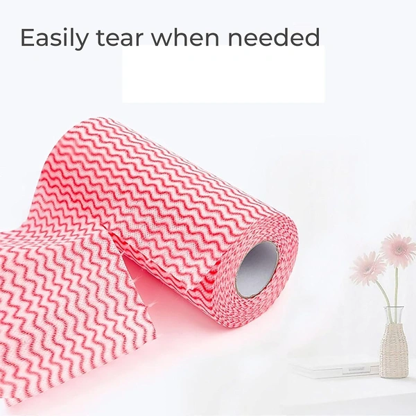 Reusable Cleaning Wipe, Household &Kitchen Towels,Disposable Cleaning Cloth, Dish Cloth Dish Towels Dish Rags Reusable Kitchen Paper Towels, Wash Towels, 1 Rolls