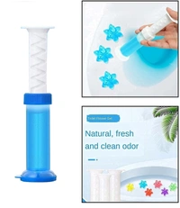 Multi Color Toilet Gel Bowl Cleaner Flower Stamp Push & Click Dispenser Pack of 1