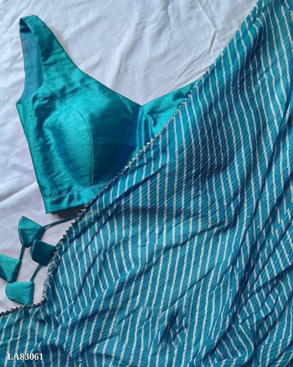 Georgette Silk 61 - Teal, Free