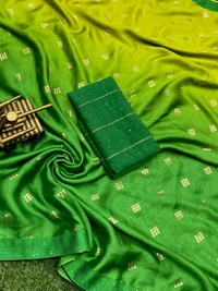 Syra Silk Designer Saree - Green, Free