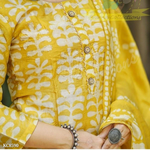 Yellow Batik Print - Yellow, M