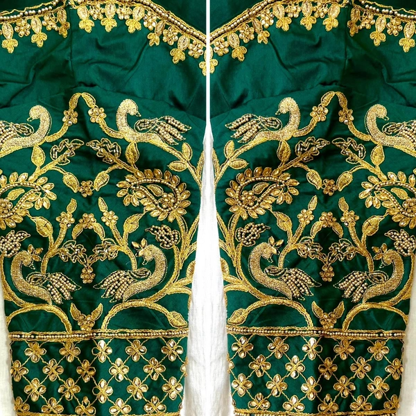 Chandra Kantha Blouse - Green House, 38 (Alter Upto 40)