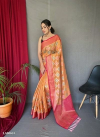 Aashi Silk Saree..1 - Web Orange, Free