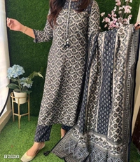 Pure Fine Reyon Kurti Pant Dupatta - L