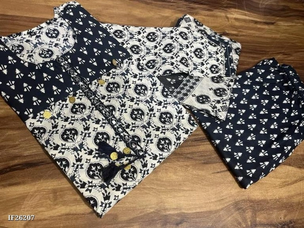 Pure Fine Reyon Kurti Pant Dupatta - L