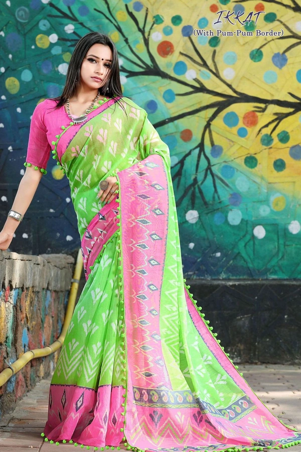 Kvc Ikkat - Green, Free