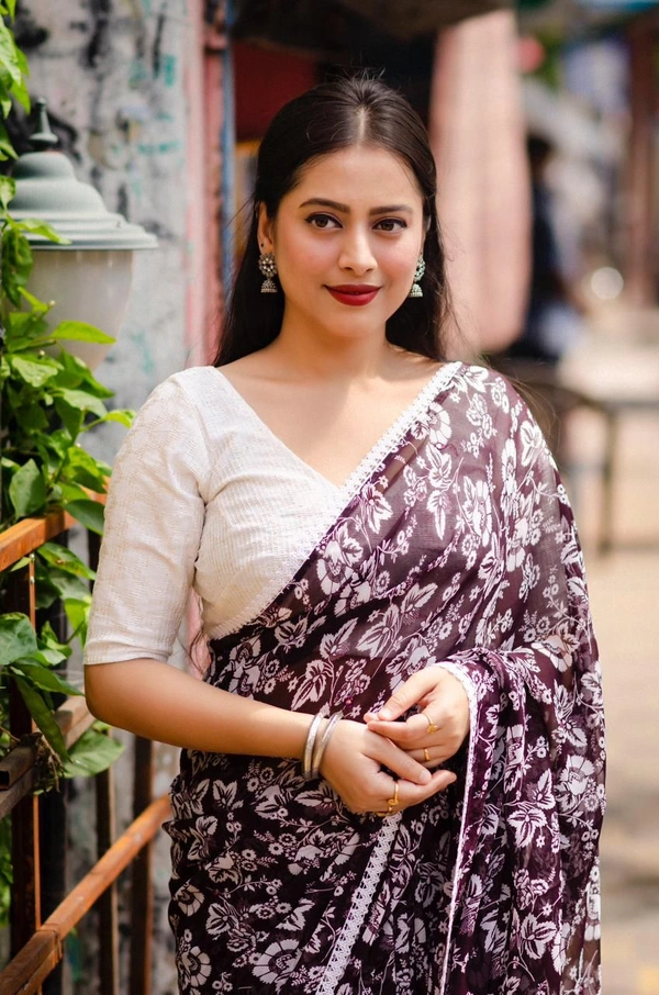 Soft Printed Saree - Clairvoyant