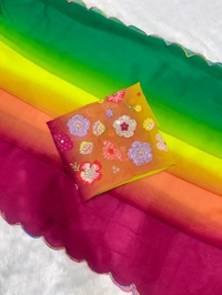 Hot Girl Designer Saree - Green