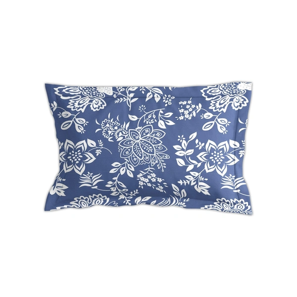 Morado MORADO Premium Glace Cotton Single Flat Bedsheet with 1 King Size Pillow Cover (60x90 Inches)-Blue - 60x90 inches