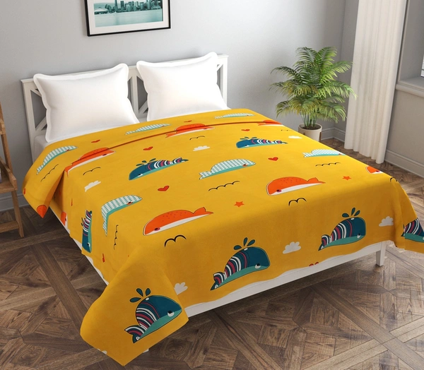 MORADO Glace Cotton Double Bed Quilt Cover / Duvet Cover / Rajai Cover / Blanket Cover with Zipper (90x100 Inches)