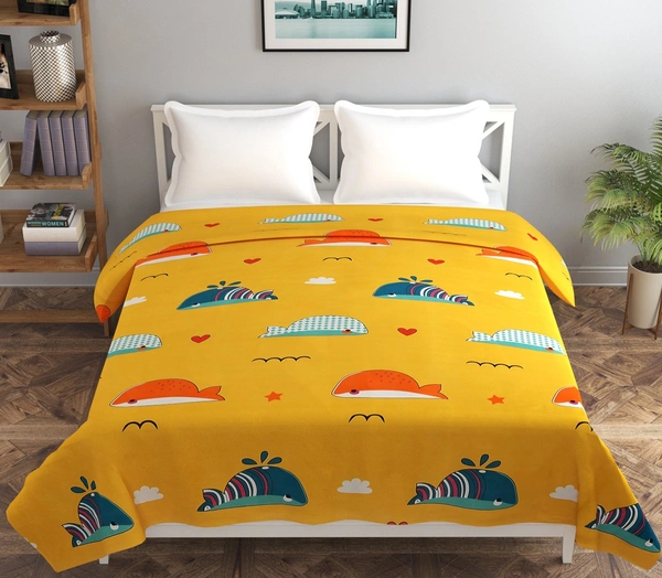 MORADO Glace Cotton Double Bed Quilt Cover / Duvet Cover / Rajai Cover / Blanket Cover with Zipper (90x100 Inches)