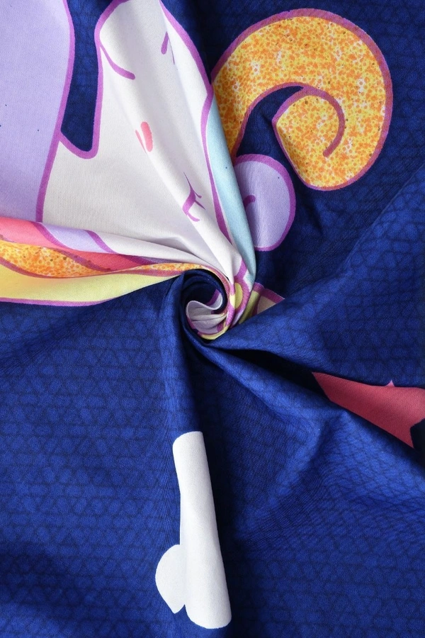 MORADO Premium Glace Cotton Single Bedsheet with 1 King Size Pillow Cover (60x90 Inches)