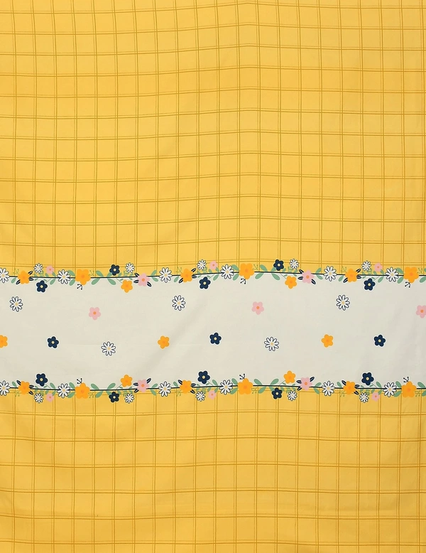 MORADO Premium Glace Cotton Elastic Fitted Single Bedsheet with 1 Pillow Cover (36x72x8 Inches)