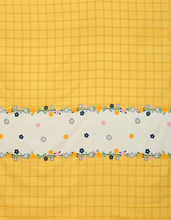 MORADO Premium Glace Cotton Single Bedsheet with 1 King Size Pillow Cover (60x90 Inches)