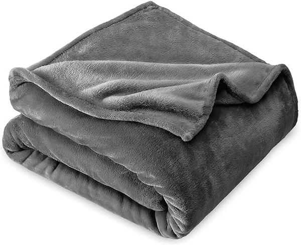 MORADO 190 GSM Flannel Super Soft Warm Single Blanket for Winters - 60x90 Inches, Cadet Grey - 60x90 Inches, Cadet Grey