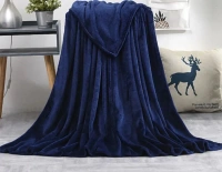 MORADO 190 GSM Flannel Super Soft Warm Single Blanket for Winters - 60x90 Inches, Vintage Maroon - Navy Blue