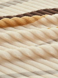 MORADO 190 GSM Flannel Super Soft Warm Elastic Fitted Double Bed Bedsheet with 2 Pillow Covers for Winters - 72x78x8 Inches, Cream - 72x78x8 Inches, Cream