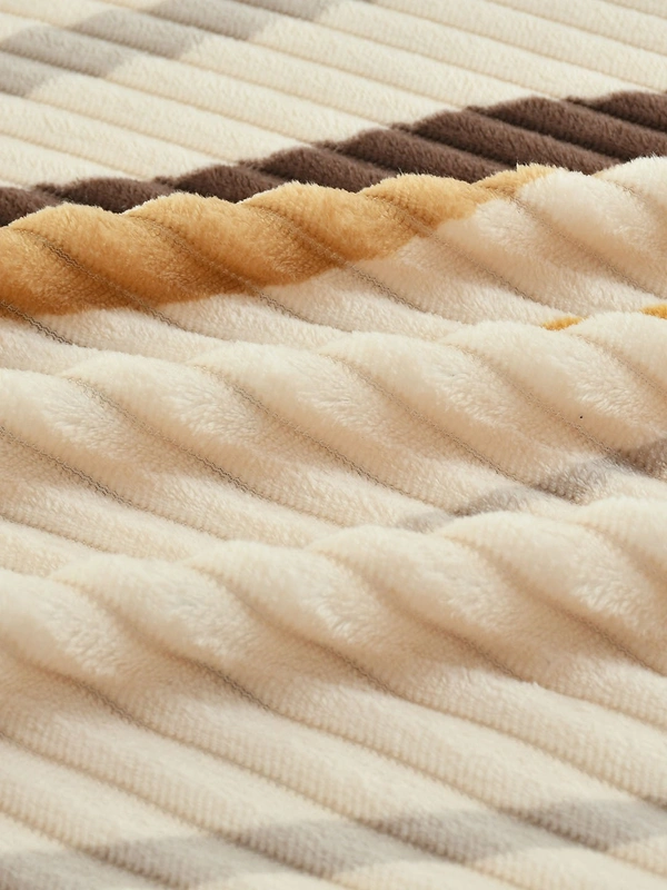 MORADO 190 GSM Flannel Super Soft Warm Elastic Fitted Double Bed Bedsheet with 2 Pillow Covers for Winters - 72x78x8 Inches, Cream - 72x78x8 Inches, Cream