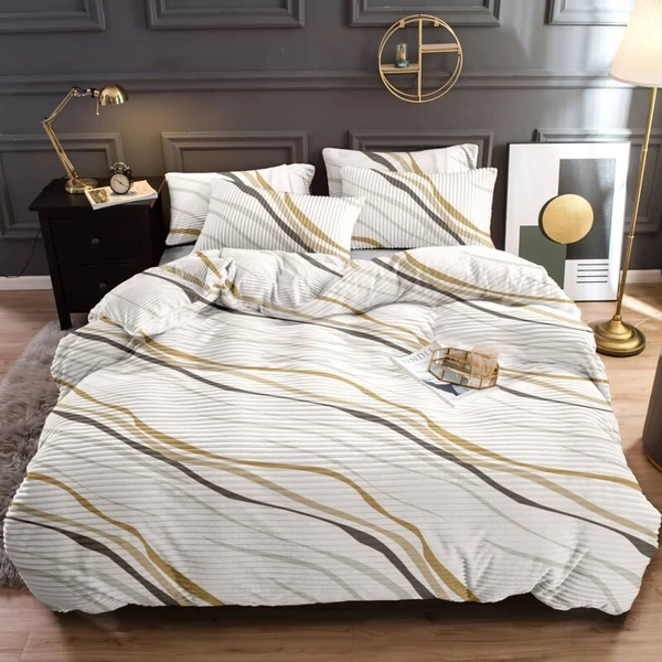 MORADO 190 GSM Flannel Super Soft Warm Elastic Fitted Single Bed Bedsheet with 1 Pillow Covers for Winters - 36x72x8 Inches, Cream - 36x72x8 Inches, Cream