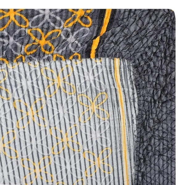 MORADO 190 GSM Flannel Super Soft Warm Elastic Fitted Single Bed Bedsheet with 1 Pillow Covers for Winters - 36x72x8 Inches, Dark Grey - 36x72x8 Inches, Dark Grey