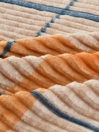 MORADO 190 GSM Flannel Super Soft Warm Elastic Fitted Double Bed Bedsheet with 2 Pillow Covers for Winters - 72x78x8 Inches, Mustard - 72x78x8 Inches, Mustard