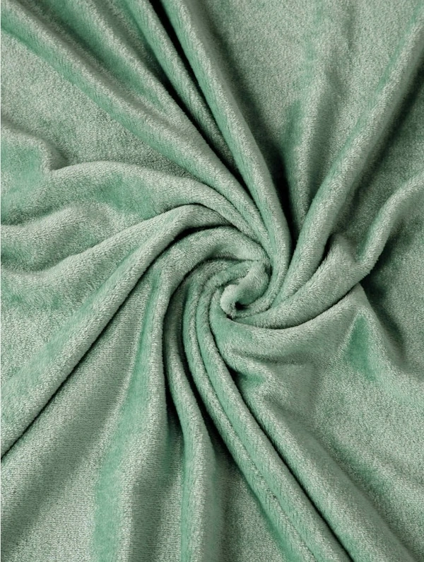 MORADO 190 GSM Flannel Super Soft Warm Elastic Fitted Double Bed Bedsheet with 2 Pillow Covers for Winters - 72x78x8 Inches, Sea Green - 72x78x8 Inches, Sea Green