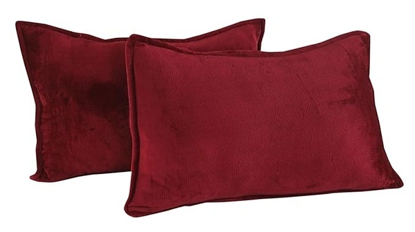 MORADO 190 GSM Flannel Super Soft Warm Elastic Fitted Double Bed Bedsheet with 2 Pillow Covers for Winters - 72x78x8 Inches, Vintage Maroon - 72x78x8 Inches, Vintage Maroon