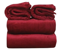 MORADO 190 GSM Flannel Super Soft Warm Elastic Fitted Double Bed Bedsheet with 2 Pillow Covers for Winters - 72x78x8 Inches, Vintage Maroon - 72x78x8 Inches, Vintage Maroon