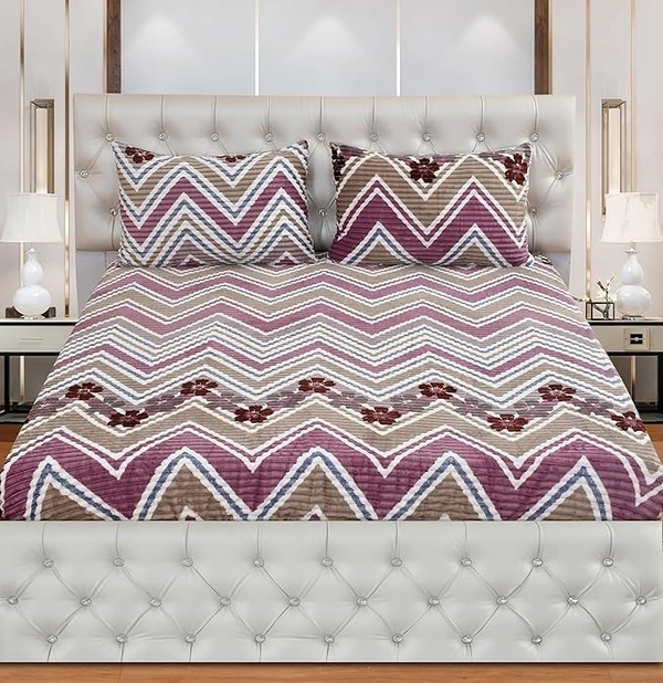 MORADO 190 GSM Flannel Super Soft Warm Elastic Fitted Single Bed Bedsheet with 1 Pillow Covers for Winters - 36x72x8 Inches, White - 36x72x8 Inches, White