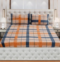 MORADO 190 GSM Flannel Super Soft Warm Elastic Fitted Single Bed Bedsheet with 1 Pillow Covers for Winters - 36x72x8 Inches, Mustard - 36x72x8 Inches, Ochre