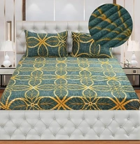 MORADO 190 GSM Flannel Super Soft Warm Elastic Fitted Double Bed Bedsheet with 2 Pillow Covers for Winters - 72x78x8 Inches, Teal - 72x78x8 Inches, Teal
