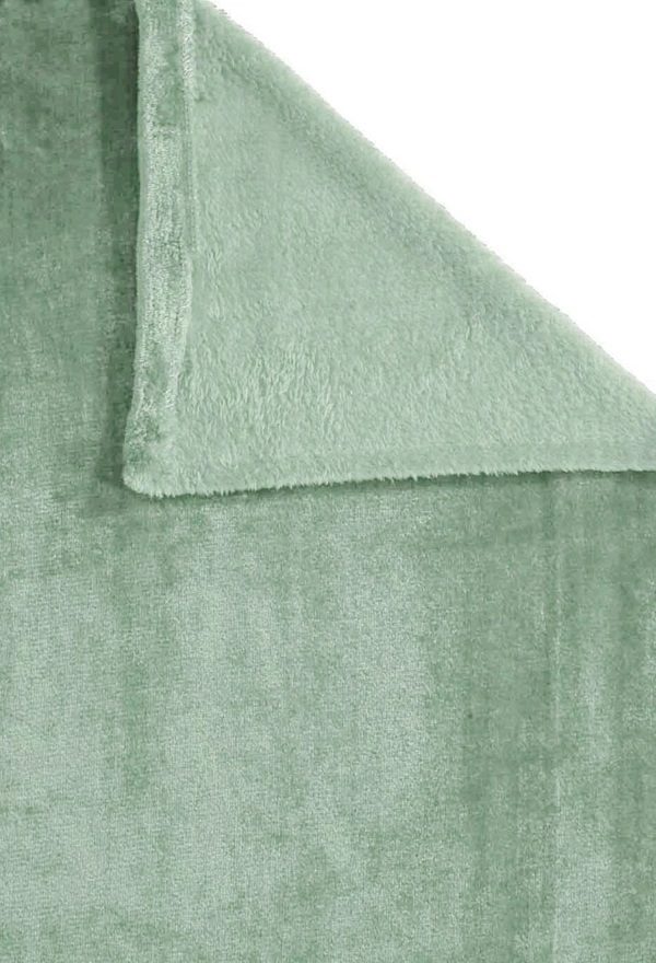 MORADO 190 GSM Flannel Super Soft Warm Elastic Fitted Single Bed Bedsheet with 1 Pillow Covers for Winters - 36x72x8 Inches, Sea Green - 36x72x8 Inches, Sea Green