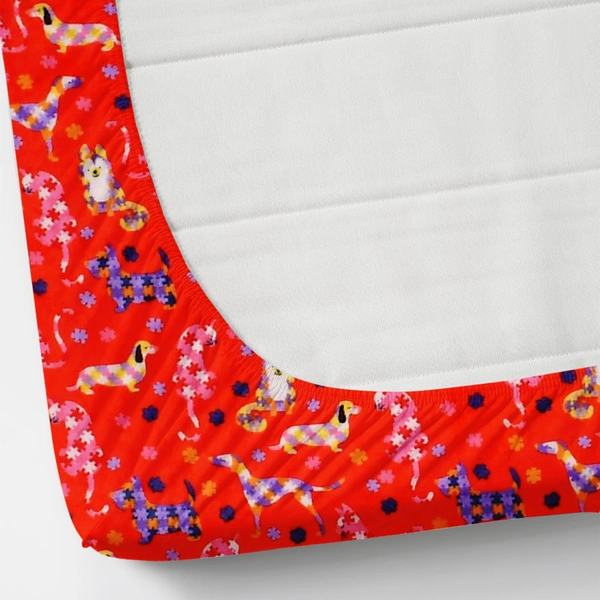 MORADO 190 GSM Flannel Super Soft Warm Elastic Fitted Single Bed Cartoon Print Bedsheet with 1 Pillow Covers for Winters - 36x72x8 Inches, Multi Color - 36x72x8 Inches, Multi colour