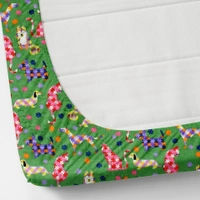 MORADO 190 GSM Flannel Super Soft Warm Elastic Fitted Double Bed Cartoon Print Bedsheet with 2 Pillow Covers for Winters - 72x78x8 Inches, Green - 72x78x8 Inches, Green