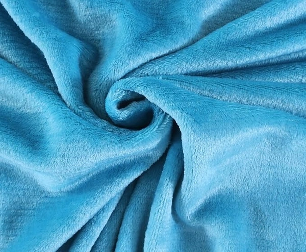 MORADO 190 GSM Flannel Super Soft Warm Double Bed Bedsheet with 2 Pillow Covers for Winters - 90x100 Inches, Aqua - 90x100 Inches, Aqua