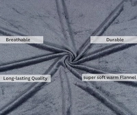 MORADO 190 GSM Flannel Super Soft Warm Double Bed Bedsheet with 2 Pillow Covers for Winters - 90x100 Inches, Cadet Grey - 90x100 Inches, Cadet Grey