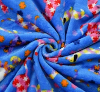 MORADO 190 GSM Flannel Super Soft Warm Elastic Fitted Double Bed Cartoon Print Bedsheet with 2 Pillow Covers for Winters - 72x78x8 Inches, Blue - 72x78x8 Inches, Blue