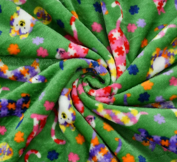 MORADO 190 GSM Flannel Super Soft Warm Single Bed Cartoon Print Quilt Cover/Duvet Cover/Rajai Cover/Blanket Cover for Winters with Zipper -60x90 Inches,Green - 60x90 Inches, Green